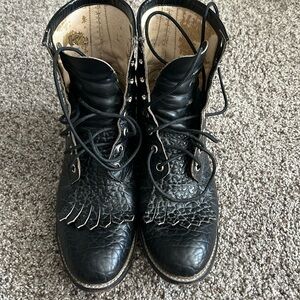Vintage Bullhide Justin Lace‎ up boots. Not sure on size, fits like W 8.5, M7.5